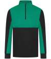 LV874 1/4 Zip Tracksuit Top Black / Emerald colour image